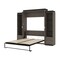 Bestar Orion 104W Queen Murphy Bed and 2 Narrow Shelving Units with Drawers (105W), Bark Gray & Graphite 116885-000047 - alternate 10